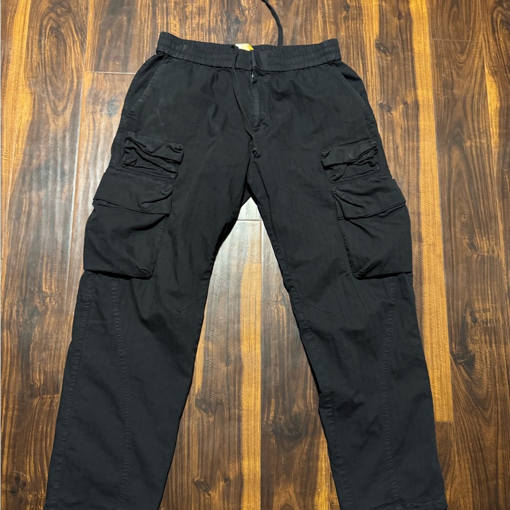 KITH HERRINGBONE CHAUNCEY CARGO PANT - BLACK